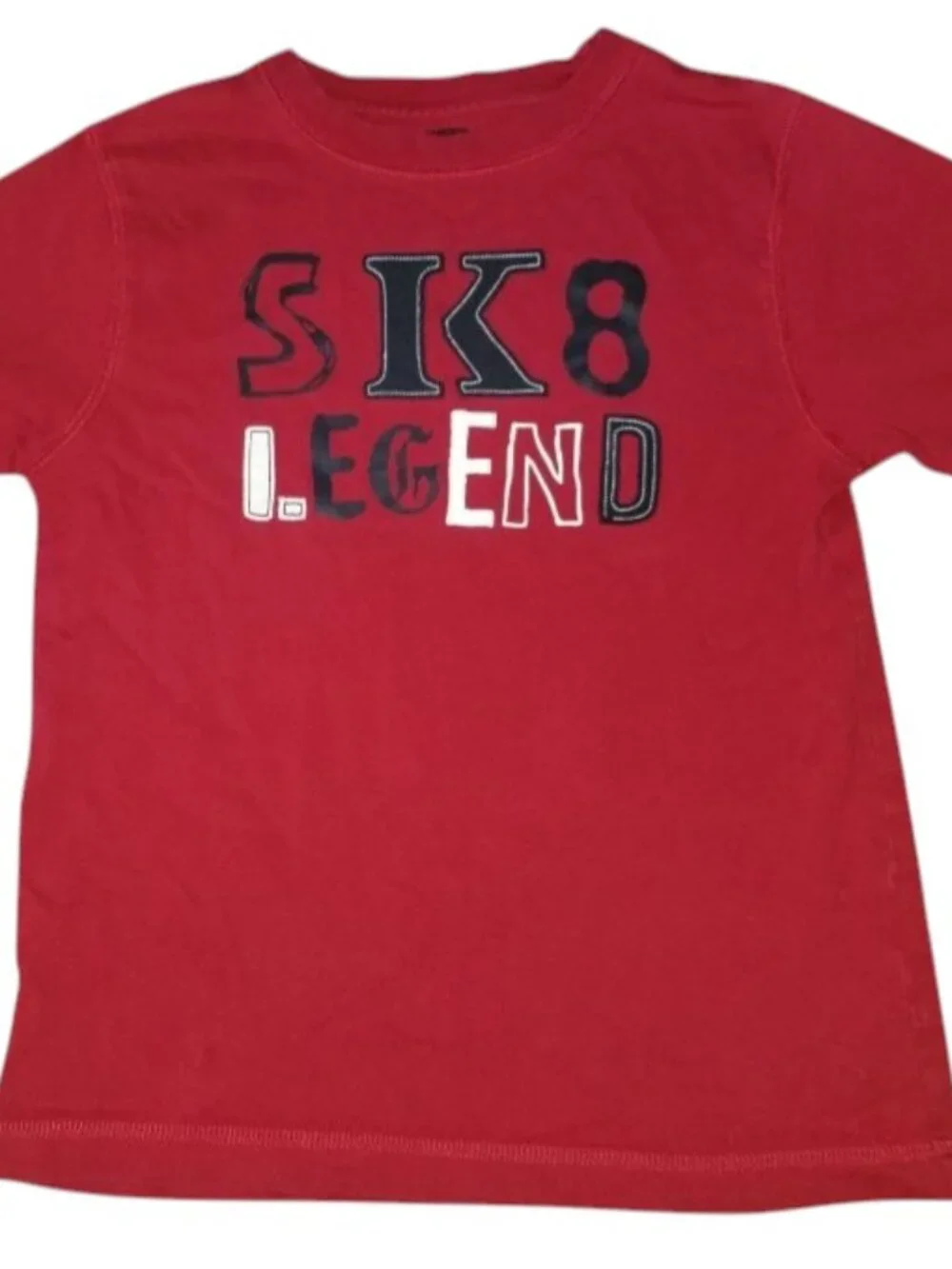 GYMBOREE Red Short Sleeved SK8 LEGEND Top Boys Size 7